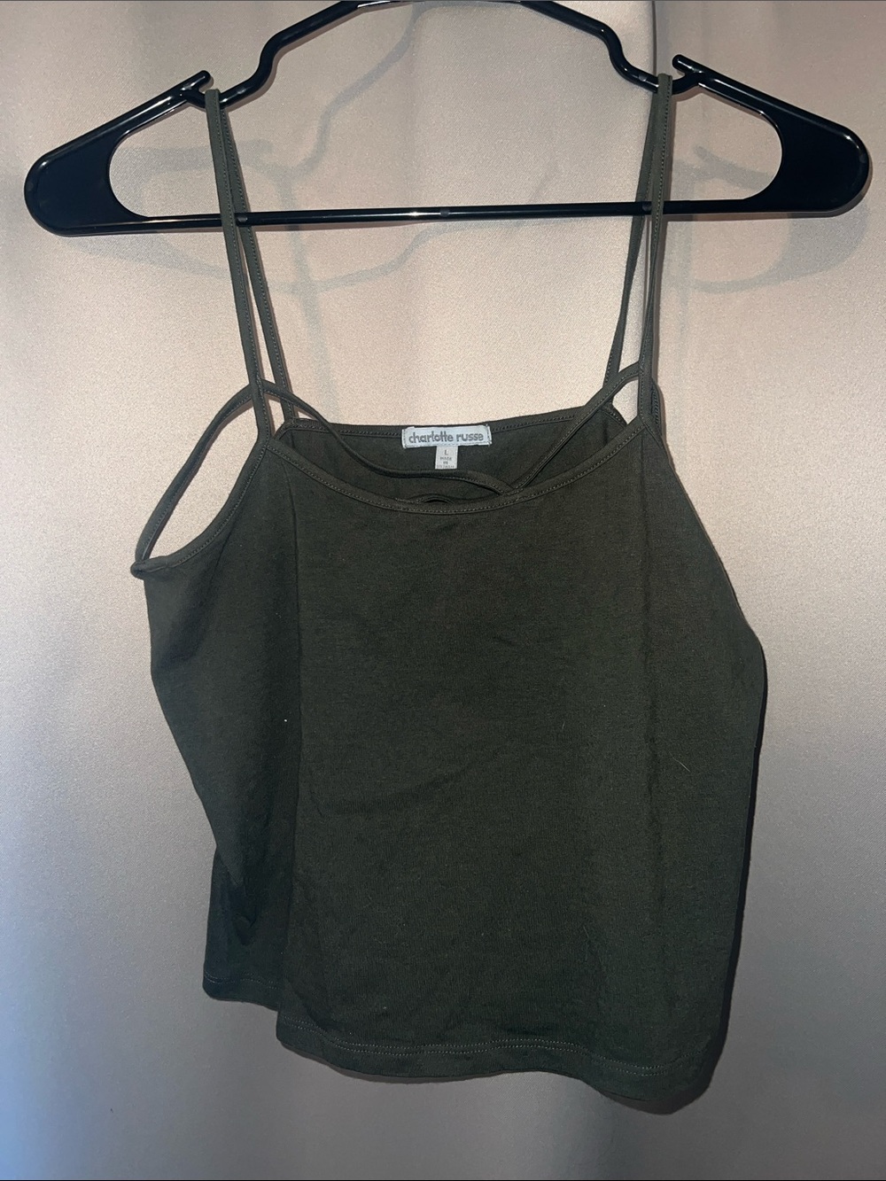 Charlotte Russe Olive Green Double Strap Cami